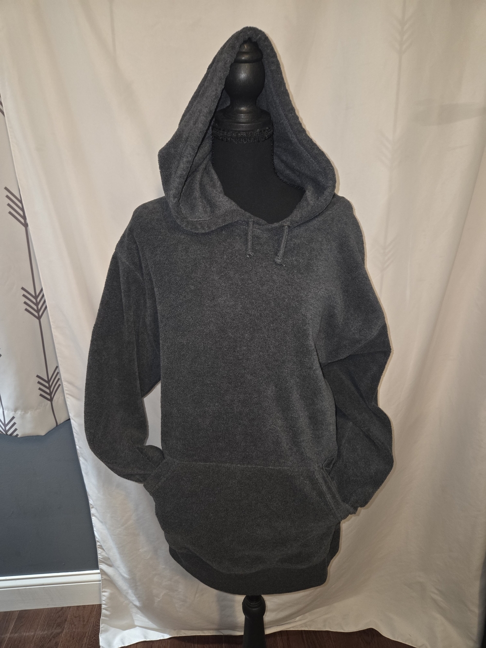 Athletech Charcoal Gray Hooded Pullover Sweatshirt 0095